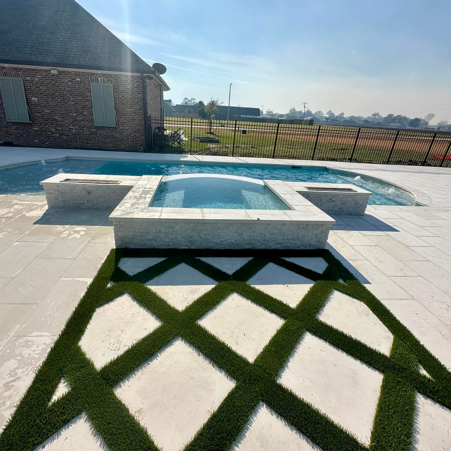 Finished gunite pool